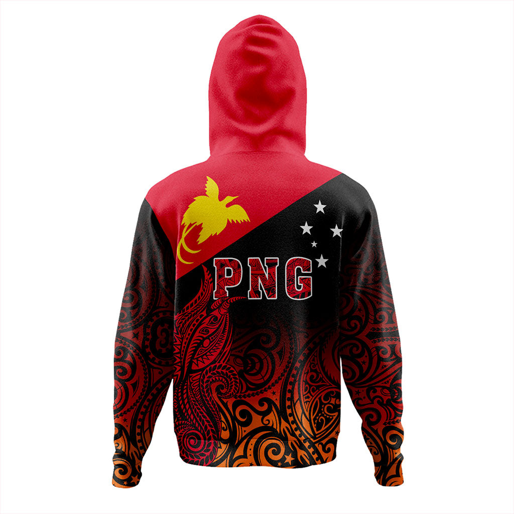 Papua New Guinea Hoodie Tribal Tattoo Bird PNG Design Gradient Style