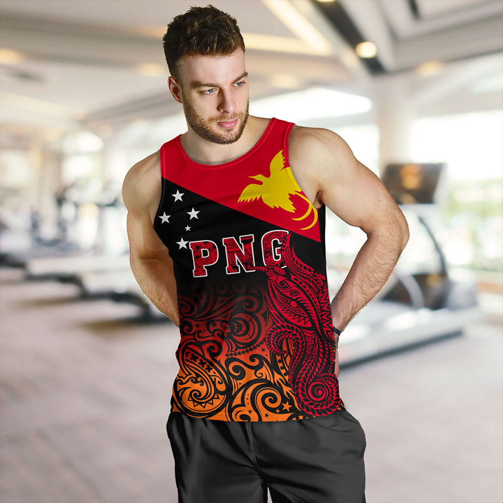 Papua New Guinea Tank Top Tribal Tattoo Bird PNG Design Gradient Style