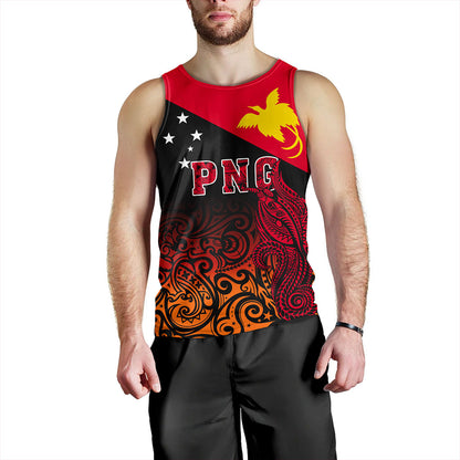 Papua New Guinea Tank Top Tribal Tattoo Bird PNG Design Gradient Style