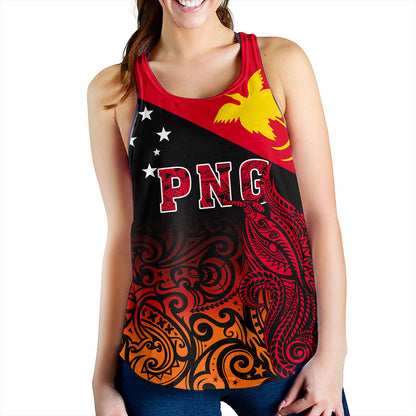Papua New Guinea Women Tank Tribal Tattoo Bird PNG Design Gradient Style