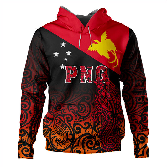 Papua New Guinea Hoodie Tribal Tattoo Bird PNG Design Gradient Style