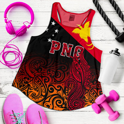 Papua New Guinea Women Tank Tribal Tattoo Bird PNG Design Gradient Style