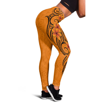 Hawaii Legging Tribal Tattoo Polynesia Plumeria Flower