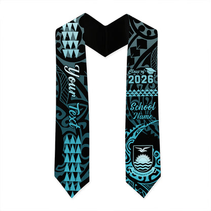 Kiribati Graduation Stole Custom Class 2026 Tribal Kakau Style