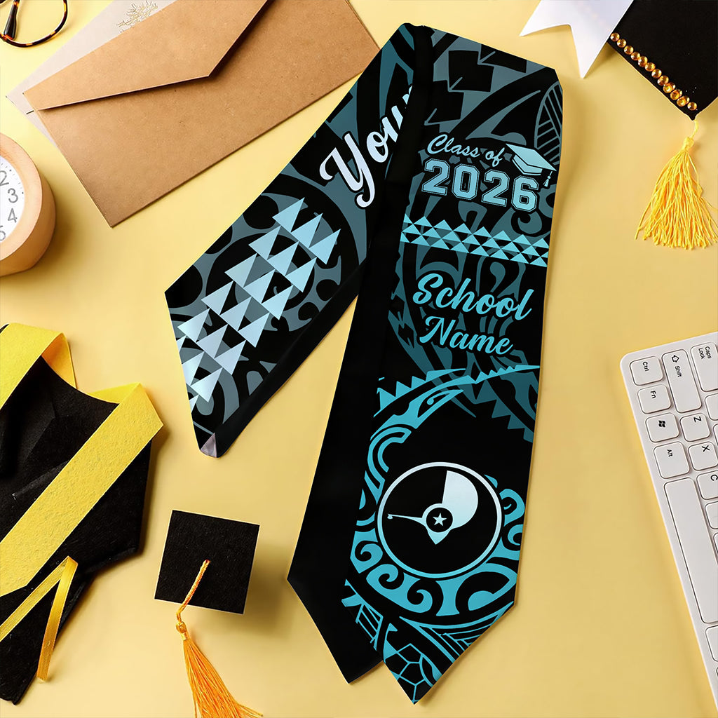 Yap State Graduation Stole Custom Class 2026 Tribal Kakau Style