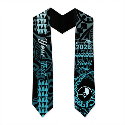 Yap State Graduation Stole Custom Class 2026 Tribal Kakau Style