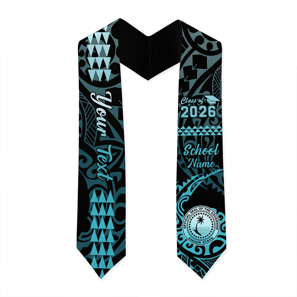 Chuuk State Graduation Stole Custom Class 2026 Tribal Kakau Style