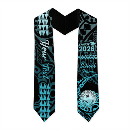 Chuuk State Graduation Stole Custom Class 2026 Tribal Kakau Style