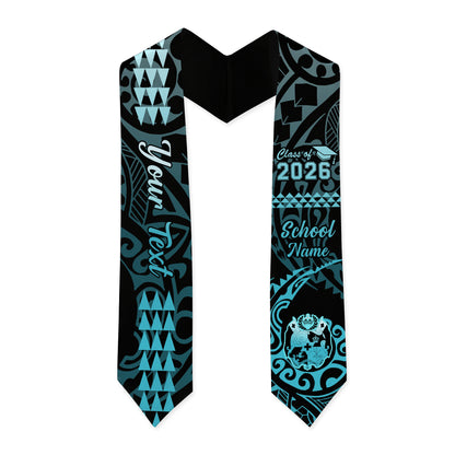 Tonga Graduation Stole Custom Class 2026 Coat Of Arms Kakau Style