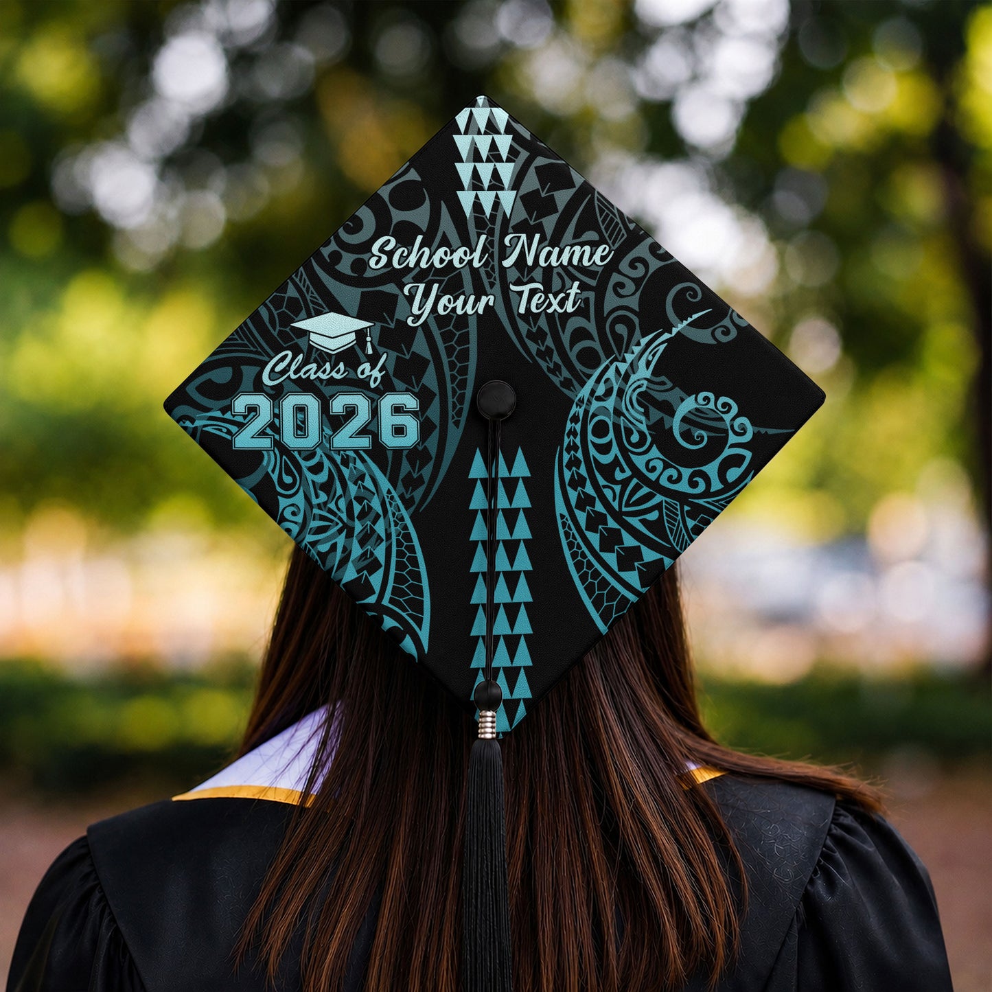Hawaii Graduation Cap Custom Class 2026 Of Kakau Style
