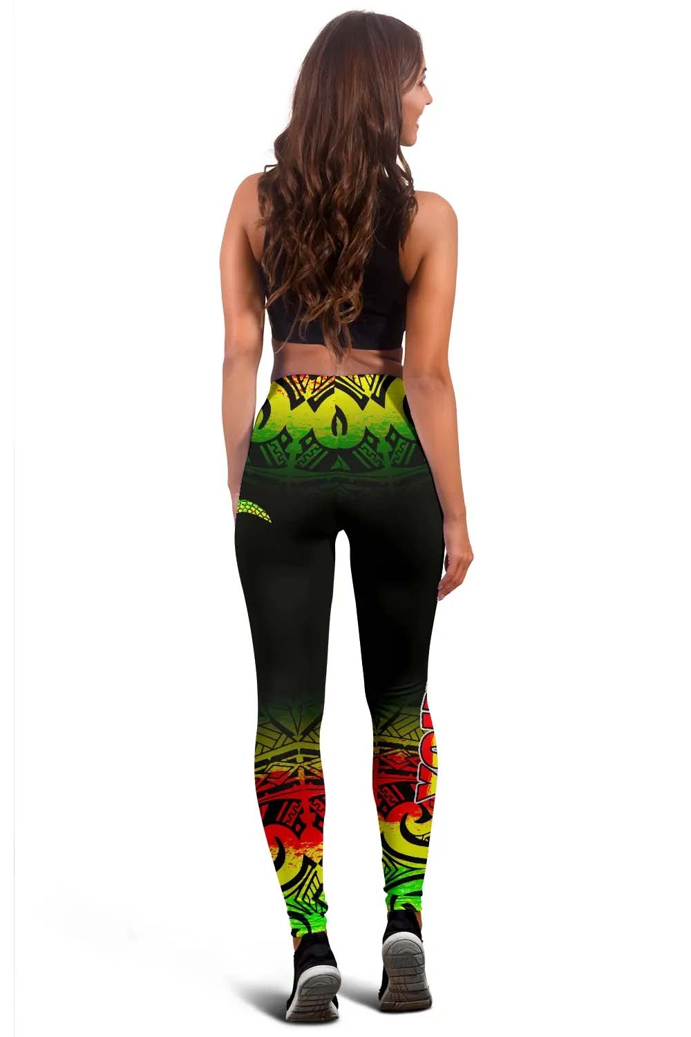 Turtle Custom Personalised Legging - Polynesian Reggae Fog