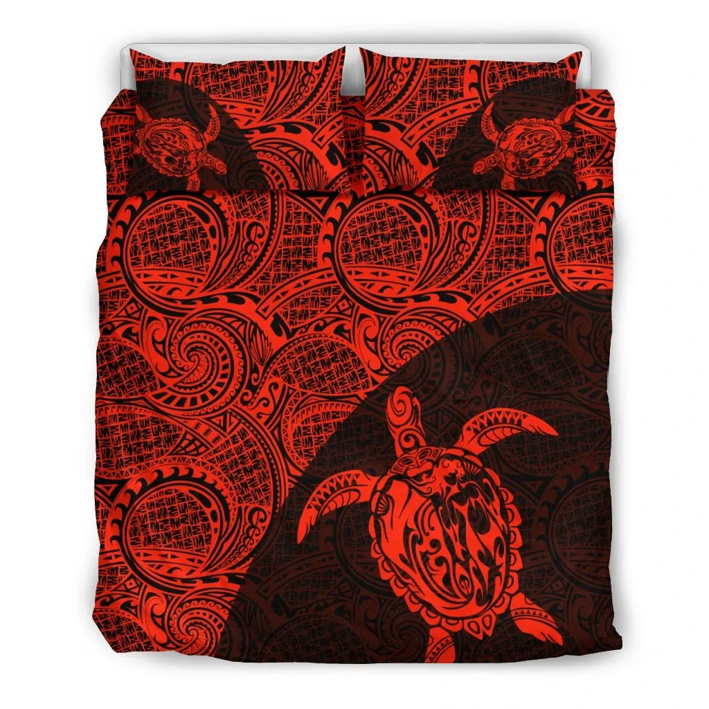 Turtle Mermaid Polynesian Duvet Cover Set 01