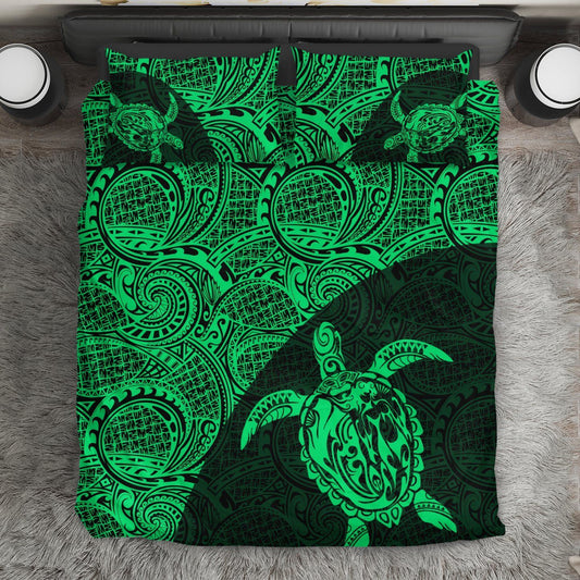 Turtle Mermaid Polynesian Duvet Cover Set 04
