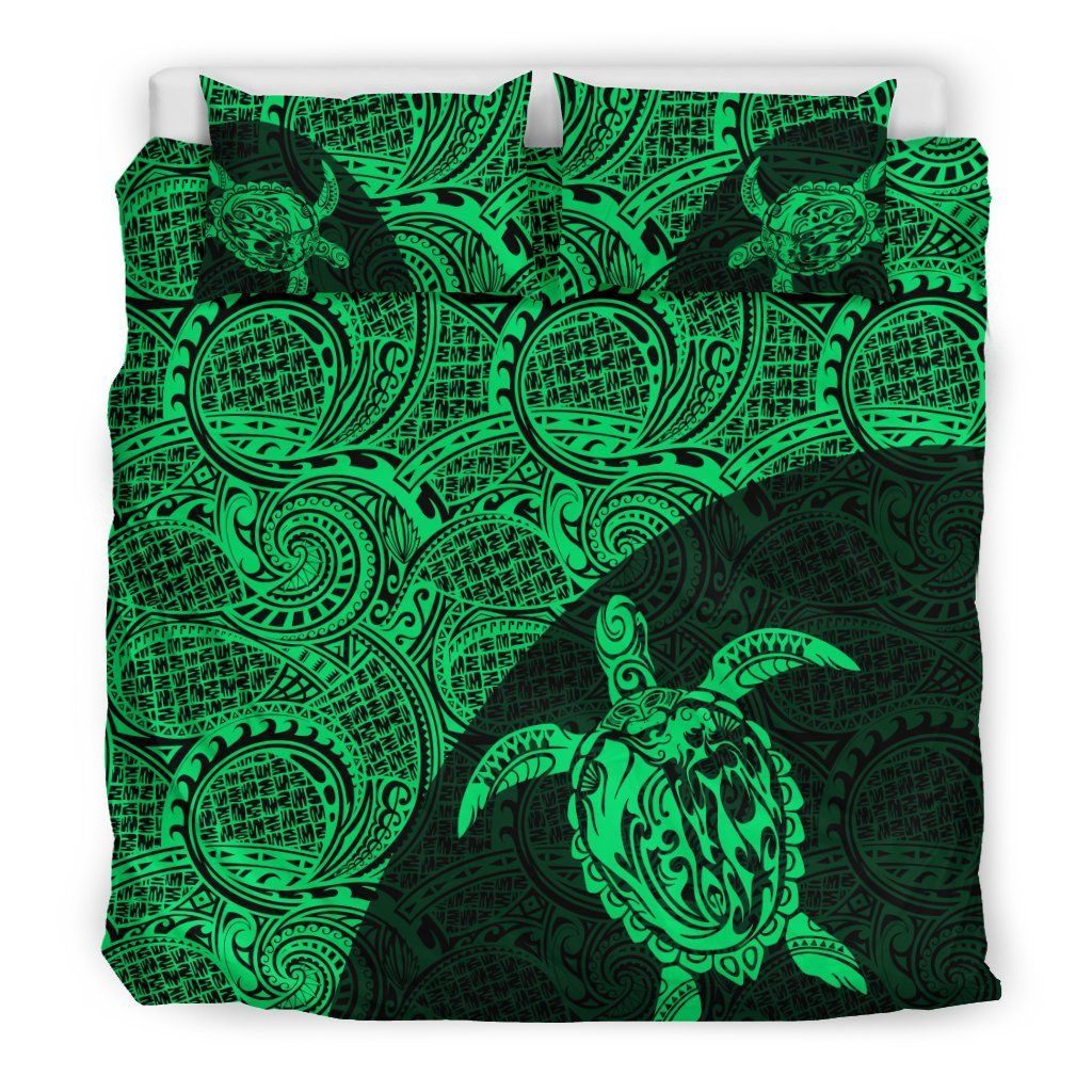 Turtle Mermaid Polynesian Duvet Cover Set 04