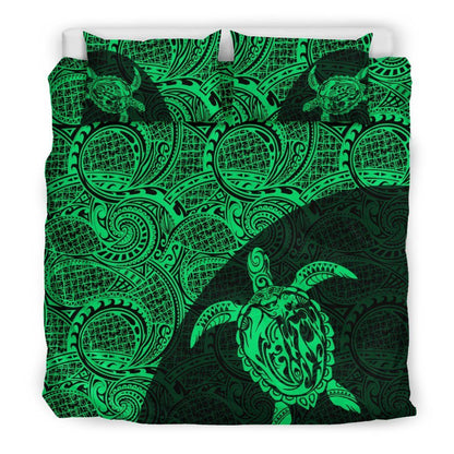 Turtle Mermaid Polynesian Duvet Cover Set 04