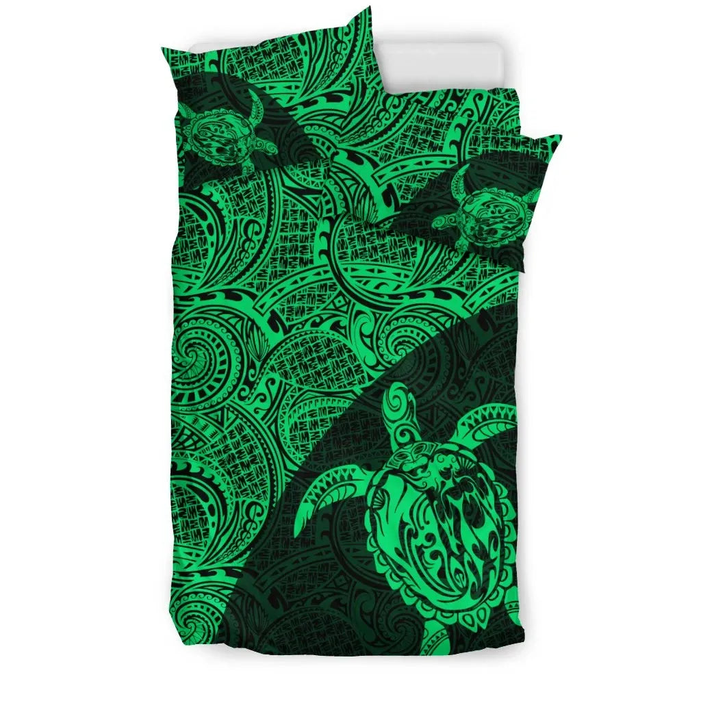 Turtle Mermaid Polynesian Duvet Cover Set 04