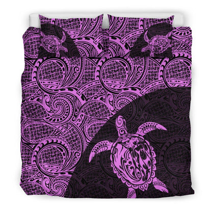 Turtle Mermaid Polynesian Duvet Cover Set 05
