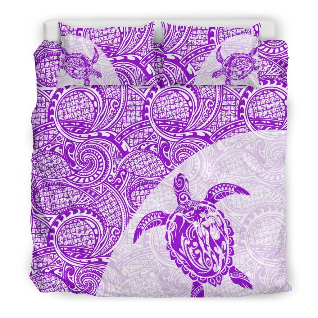 Turtle Mermaid Polynesian Duvet Cover Set 09
