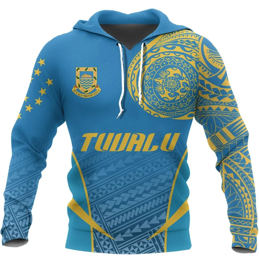 Tuvalu Active Special Hoodie - Tuvalu Coat Of Arms Flag Polynesian Tattoo