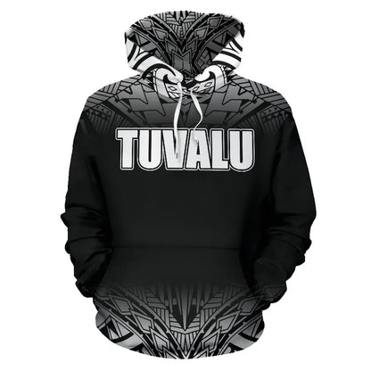 Tuvalu All Over Hoodie Fog Black Style