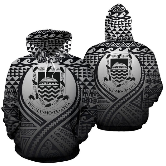 Tuvalu All Over Hoodie Lift Up Black