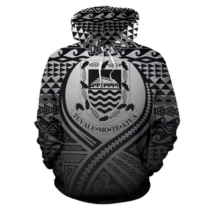 Tuvalu All Over Hoodie Lift Up Black