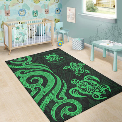 Tuvalu Area Rug - Green Tentacle Turtle