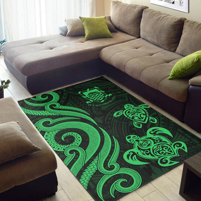 Tuvalu Area Rug - Green Tentacle Turtle
