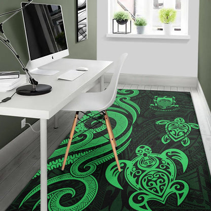 Tuvalu Area Rug - Green Tentacle Turtle