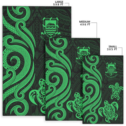 Tuvalu Area Rug - Green Tentacle Turtle