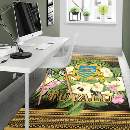 Tuvalu Area Rug - Polynesian Gold Patterns Collection