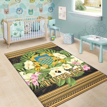 Tuvalu Area Rug - Polynesian Gold Patterns Collection