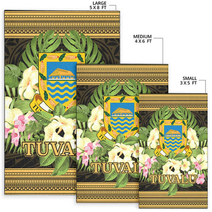 Tuvalu Area Rug - Polynesian Gold Patterns Collection