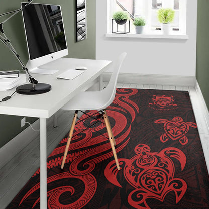 Tuvalu Area Rug - Red Tentacle Turtle