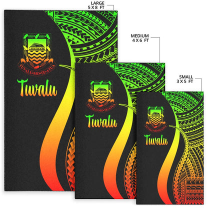 Tuvalu Area Rug - Reggae Polynesian Tentacle Tribal Pattern