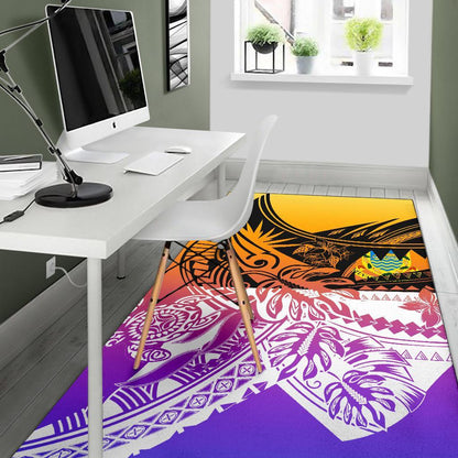 Tuvalu Area Rug - Tribal Jungle Pattern