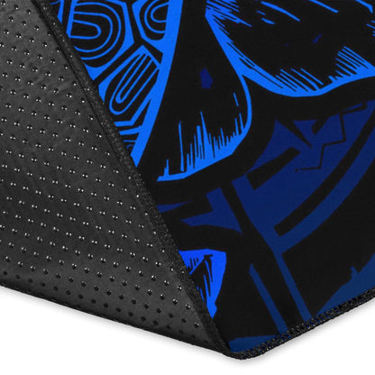 Tuvalu Area Rugs Turtle Hibiscus Blue