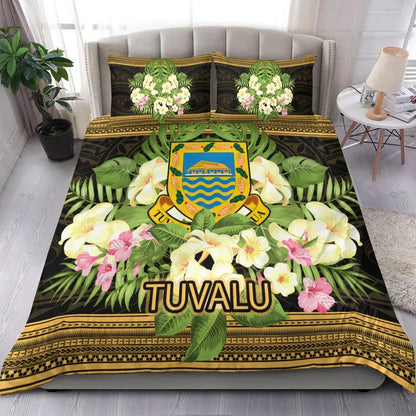 Tuvalu Bedding Set - Polynesian Gold Patterns Collection