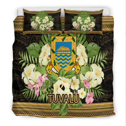 Tuvalu Bedding Set - Polynesian Gold Patterns Collection