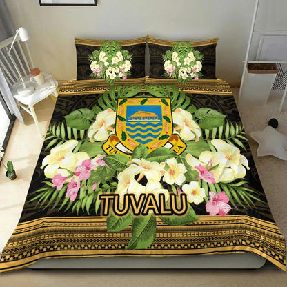 Tuvalu Bedding Set - Polynesian Gold Patterns Collection