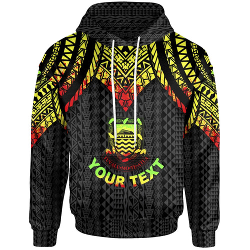 Tuvalu Custom Personalised Hoodie - Polynesian Armor Style Reagge