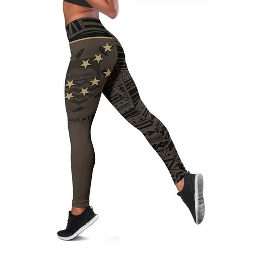 Tuvalu Flag Legging (Dark Brown)