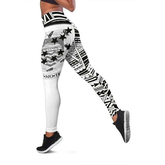 Tuvalu Flag Legging (White)