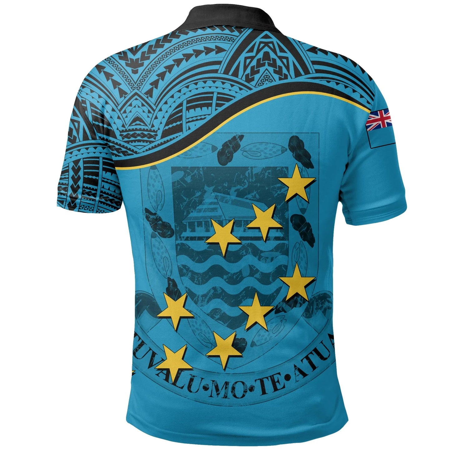Tuvalu Polo Shirt - Tuvalu Flag Coat Of Arms Blue