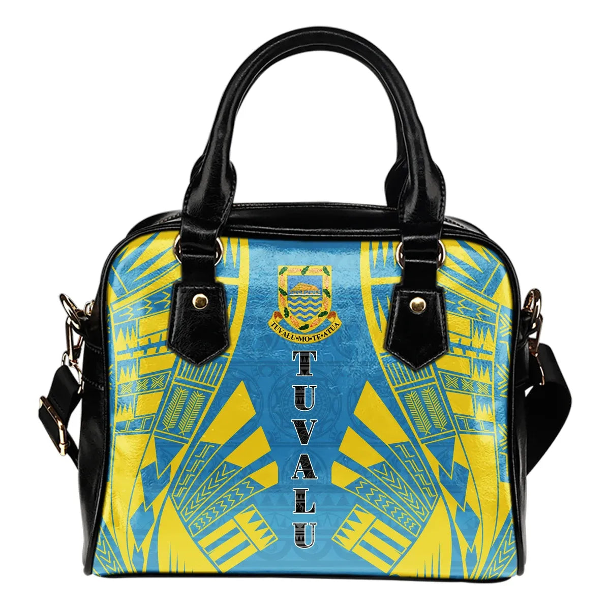 Tuvalu Shoulder Handbag - Polynesian Tattoo Flag