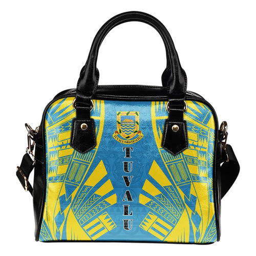 Tuvalu Shoulder Handbag - Polynesian Tattoo Flag