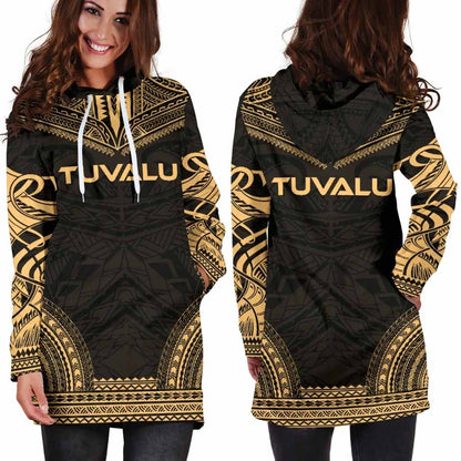 Tuvalu Female Hoodie Dress - Polynesian Gold Chief