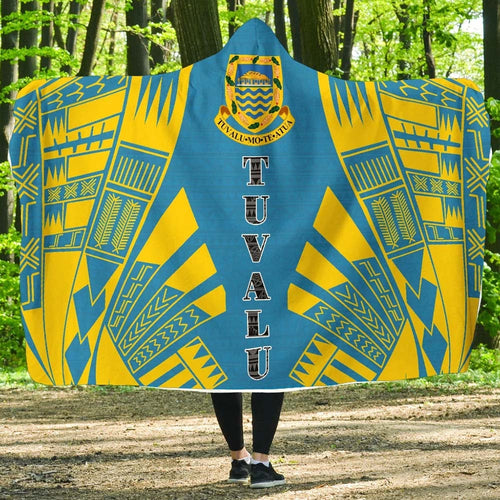 Tuvalu Hooded Blanket - Polynesian Tattoo Flag
