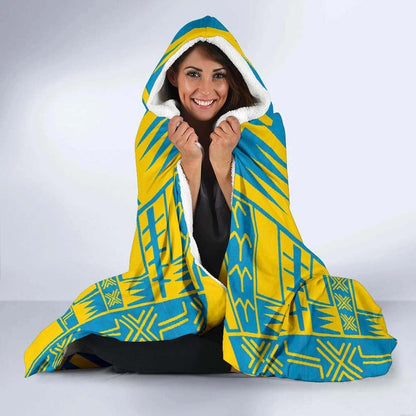 Tuvalu Hooded Blanket - Polynesian Tattoo Flag