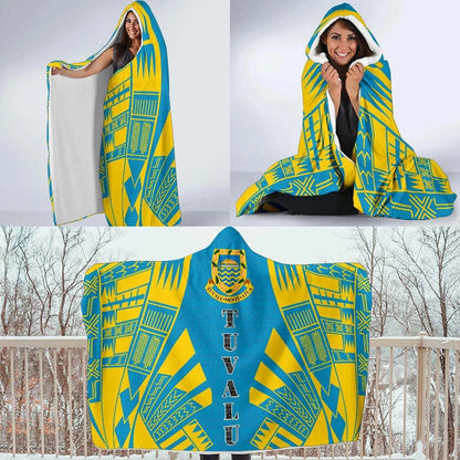 Tuvalu Hooded Blanket - Polynesian Tattoo Flag
